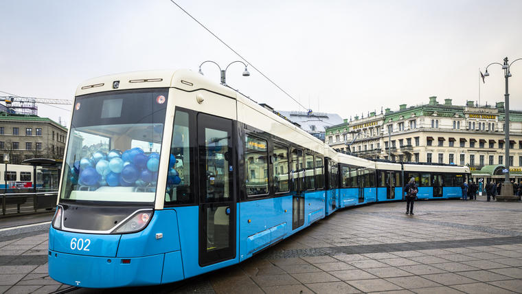 M34 Flexity trams in Gothenburg